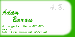 adam baron business card